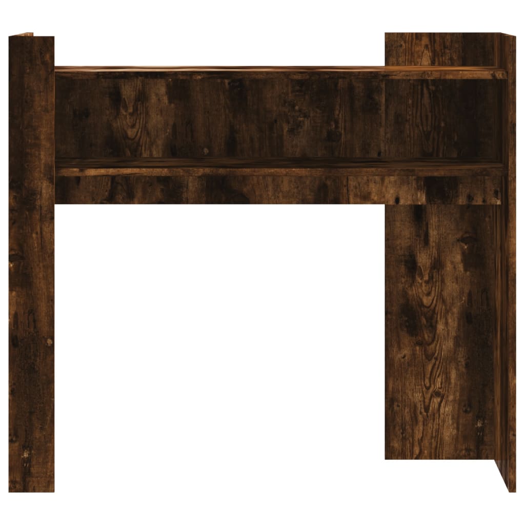 konsolbord 100x35x90 cm konstrueret træ røget egetræsfarve