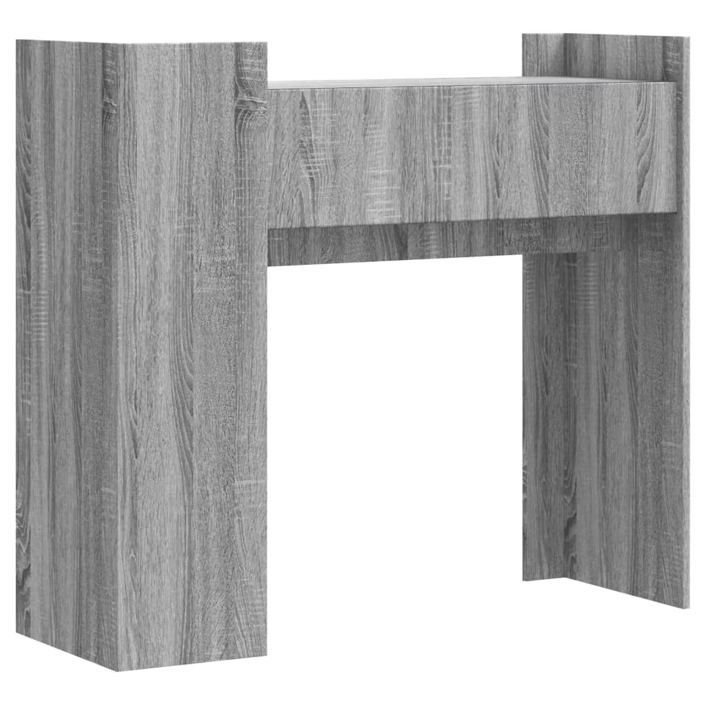 konsolbord 100x35x90 cm konstrueret træ grå sonoma-eg