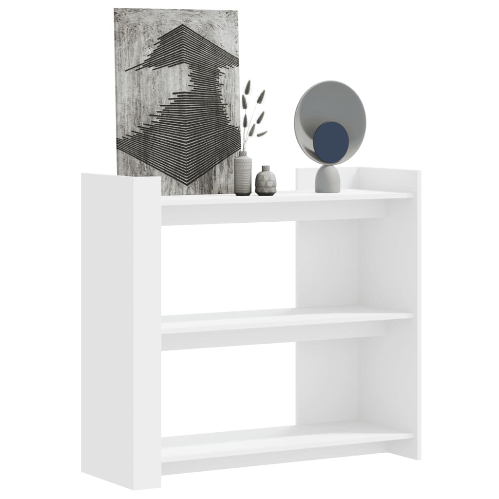 konsolbord 100x35x90 cm konstrueret træ hvid