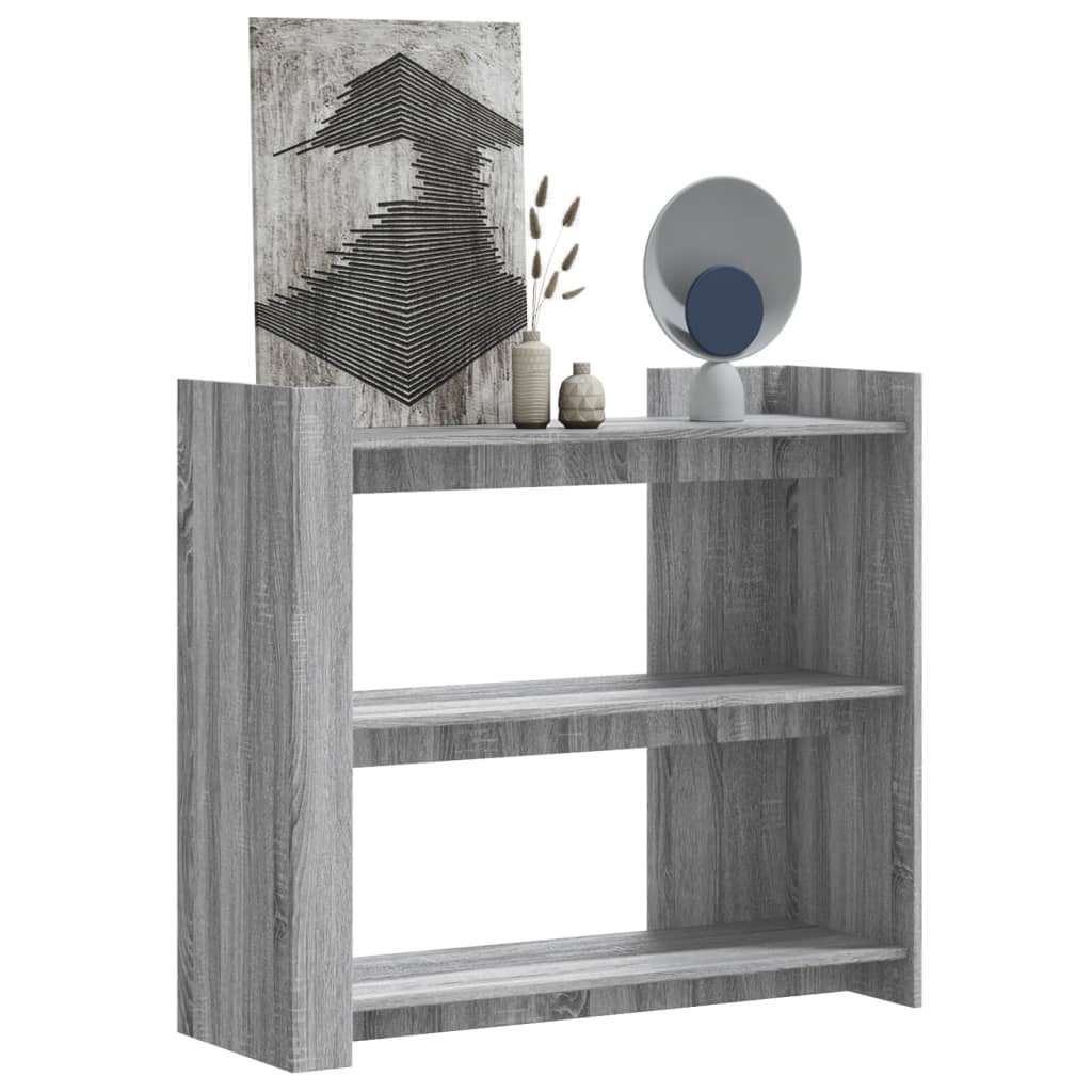 konsolbord 100x35x90 cm konstrueret træ grå sonoma-eg