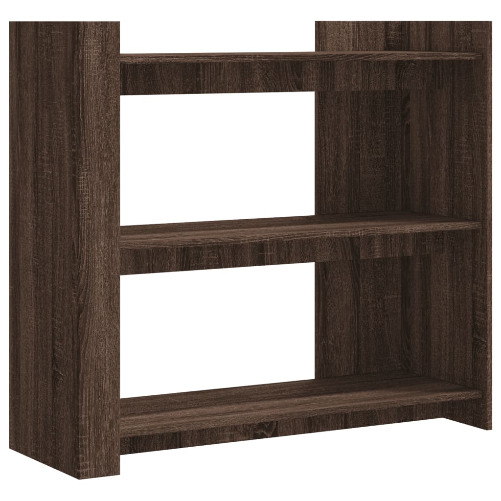 konsolbord 100x35x90 cm konstrueret træ brun egetræsfarve