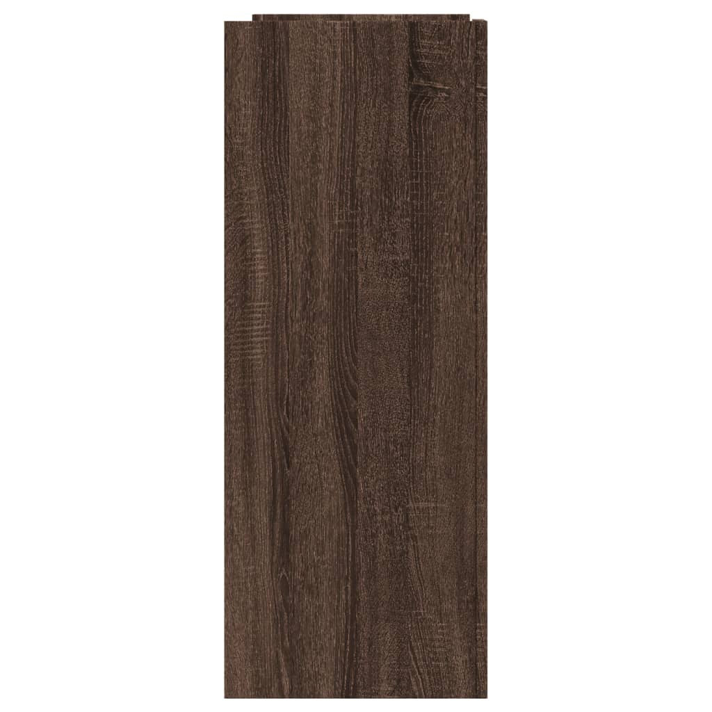 konsolbord 100x35x90 cm konstrueret træ brun egetræsfarve