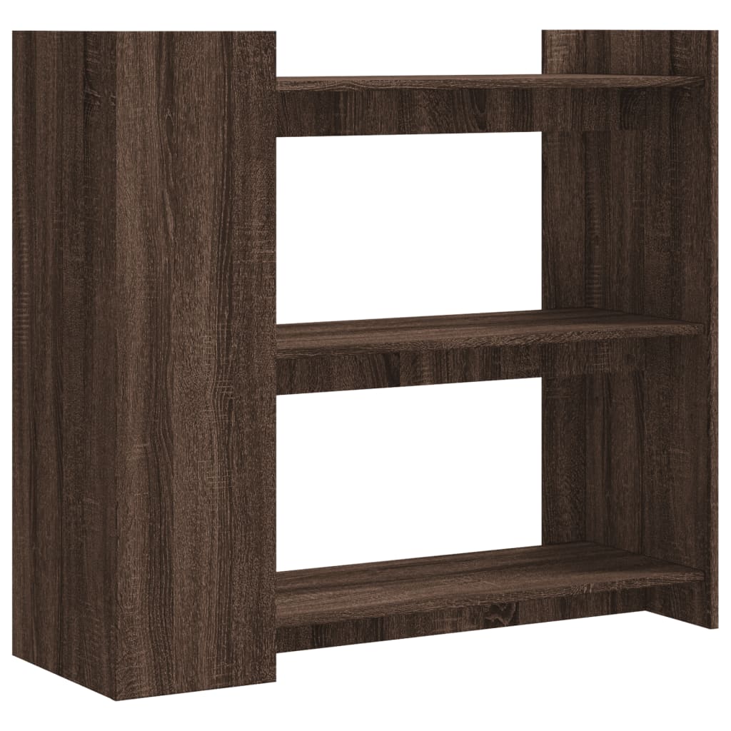 konsolbord 100x35x90 cm konstrueret træ brun egetræsfarve