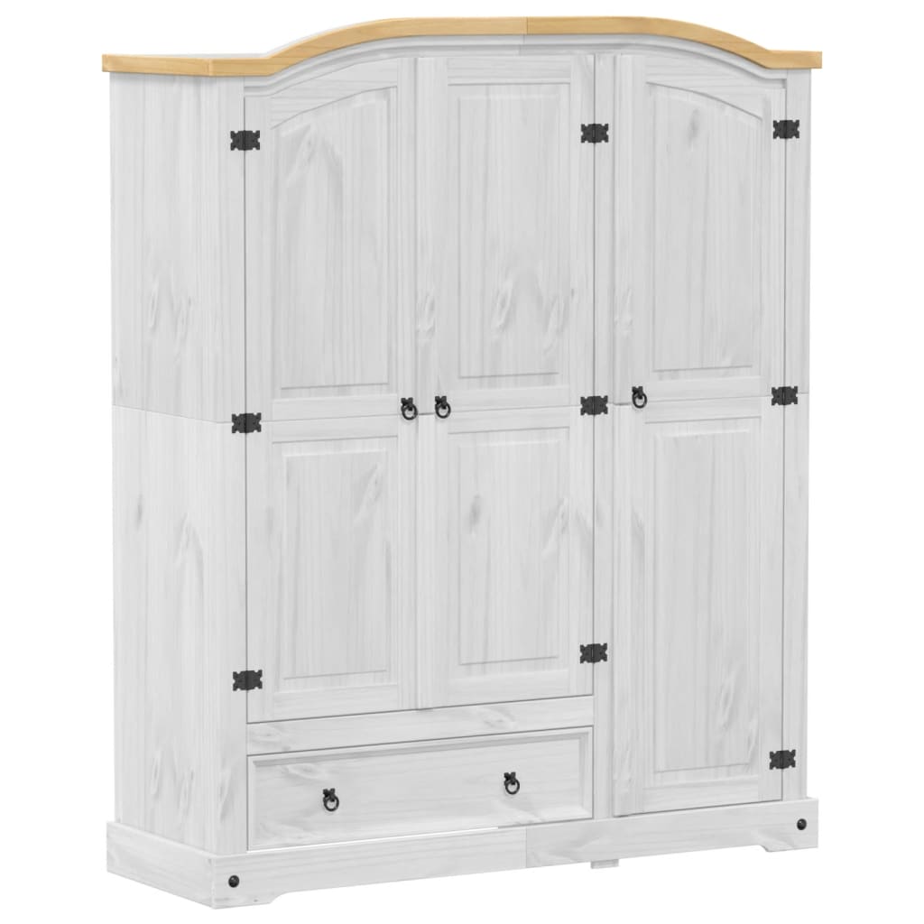 klædeskab Corona 151,5x52x186 cm massivt fyrretræ