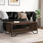 sofabord 100x51x40 cm konstrueret træ brun egetræsfarve