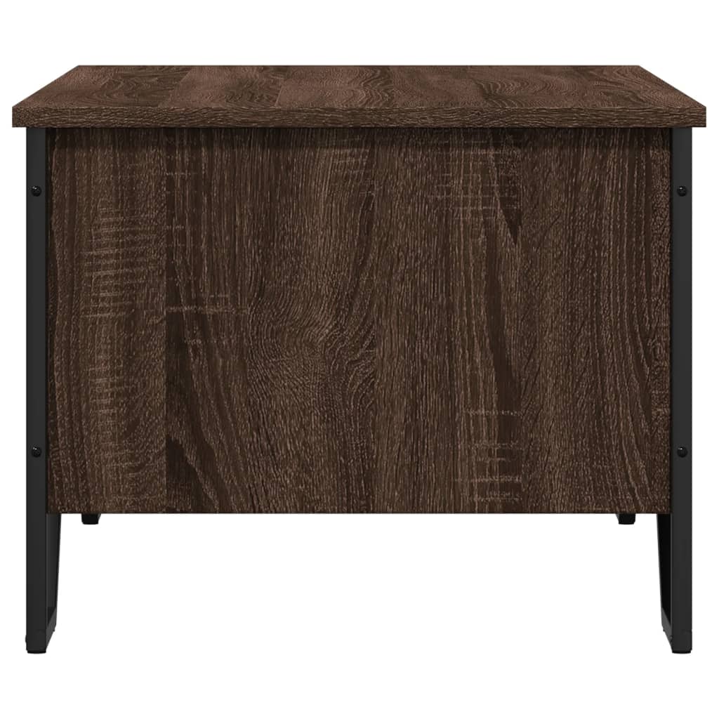 sofabord 100x51x40 cm konstrueret træ brun egetræsfarve