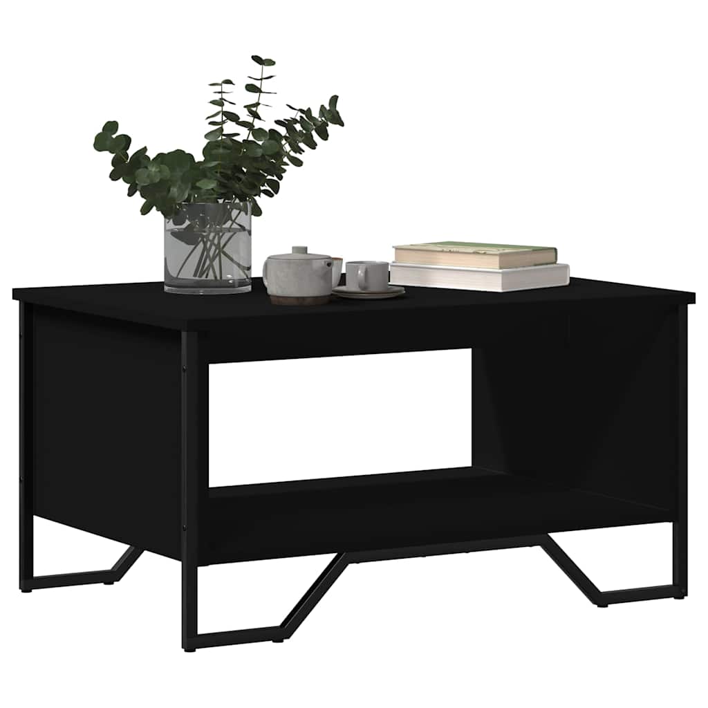 sofabord 75x51x40 cm konstrueret træ sort