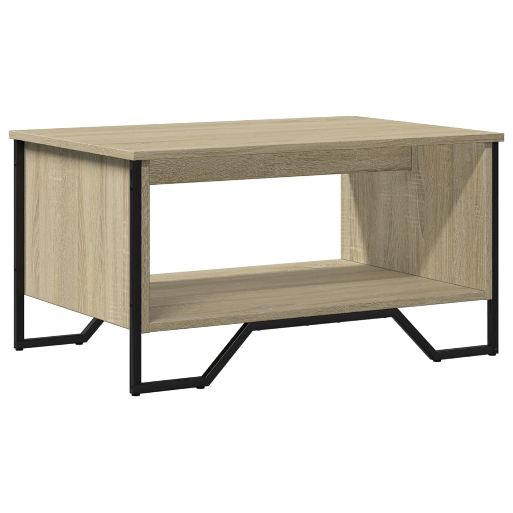 sofabord 75x51x40 cm konstrueret træ sonoma-eg