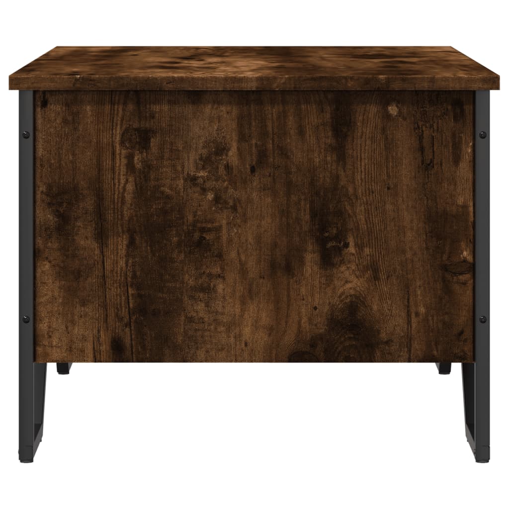 sofabord 75x51x40 cm konstrueret træ røget egetræsfarve