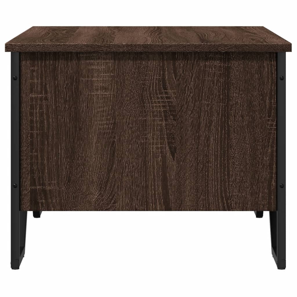 sofabord 75x51x40 cm konstrueret træ brun egetræsfarve