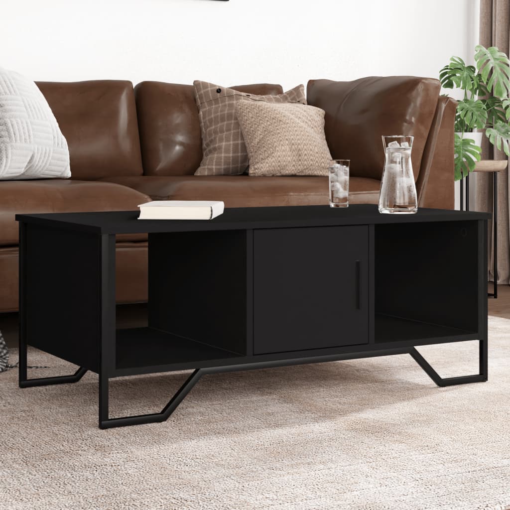 sofabord 100x51x40 cm konstrueret træ sort