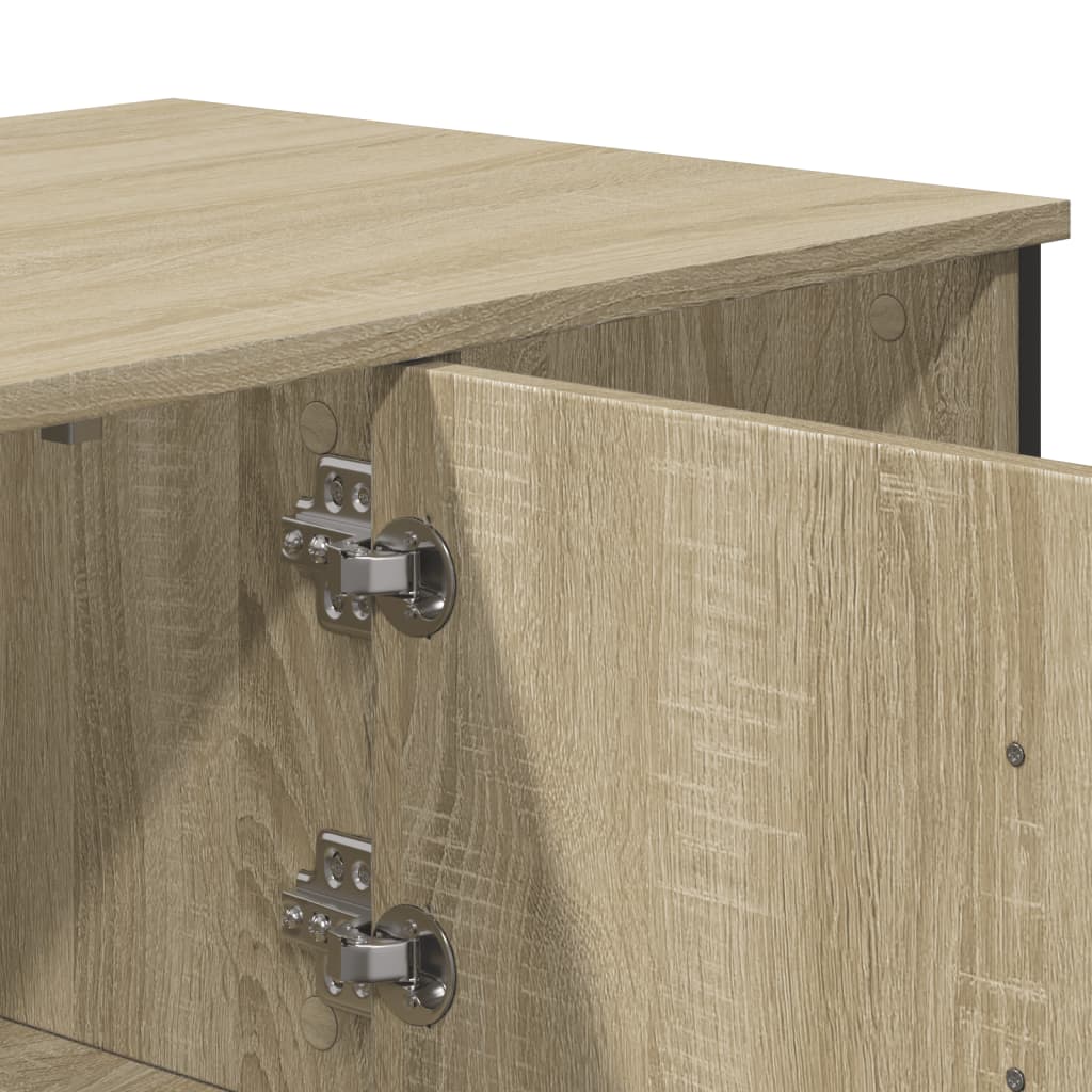 sofabord 100x51x40 cm konstrueret træ sonoma-eg