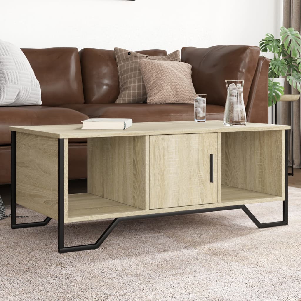sofabord 100x51x40 cm konstrueret træ sonoma-eg