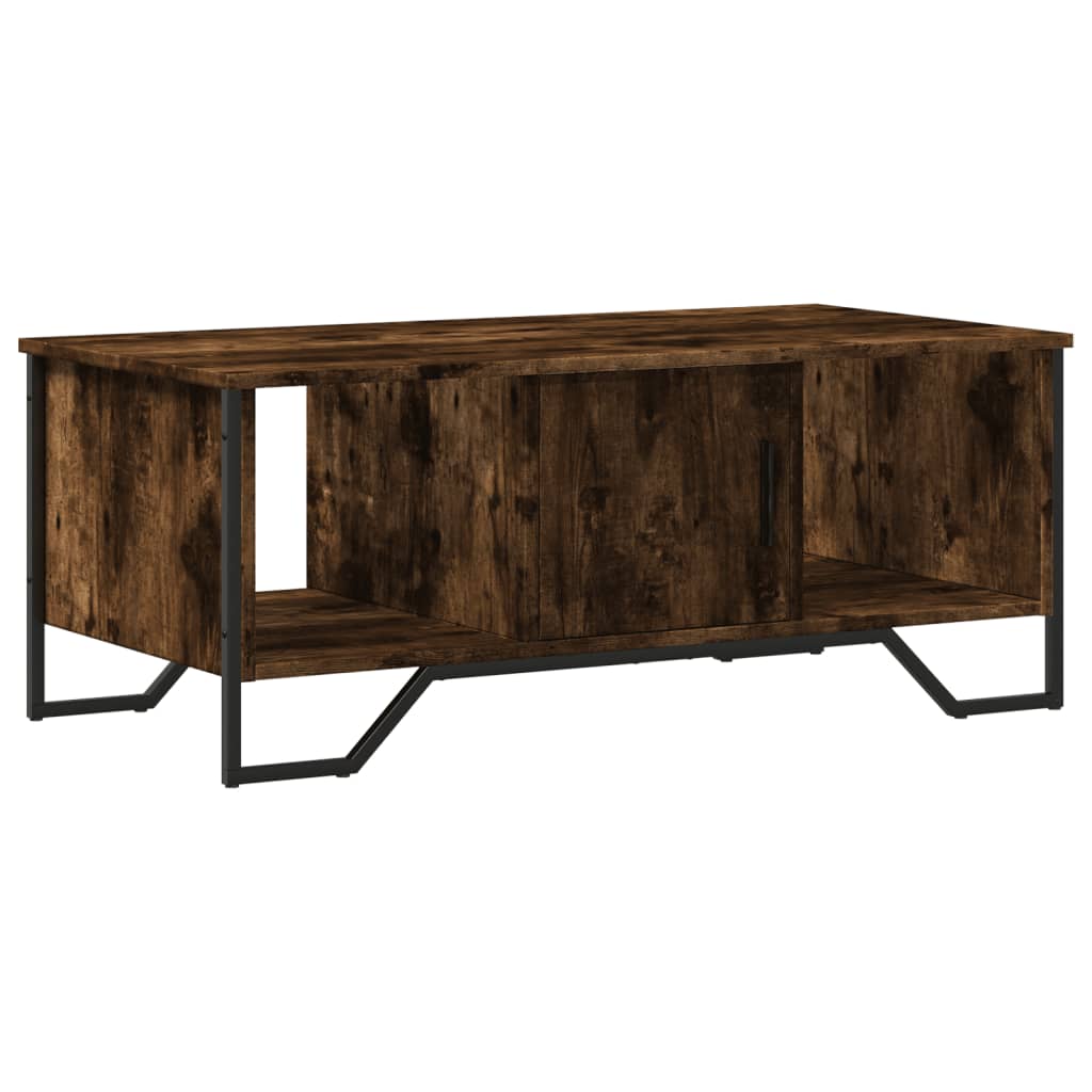 sofabord 100x51x40 cm konstrueret træ røget egetræsfarve