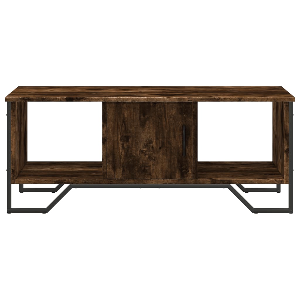 sofabord 100x51x40 cm konstrueret træ røget egetræsfarve