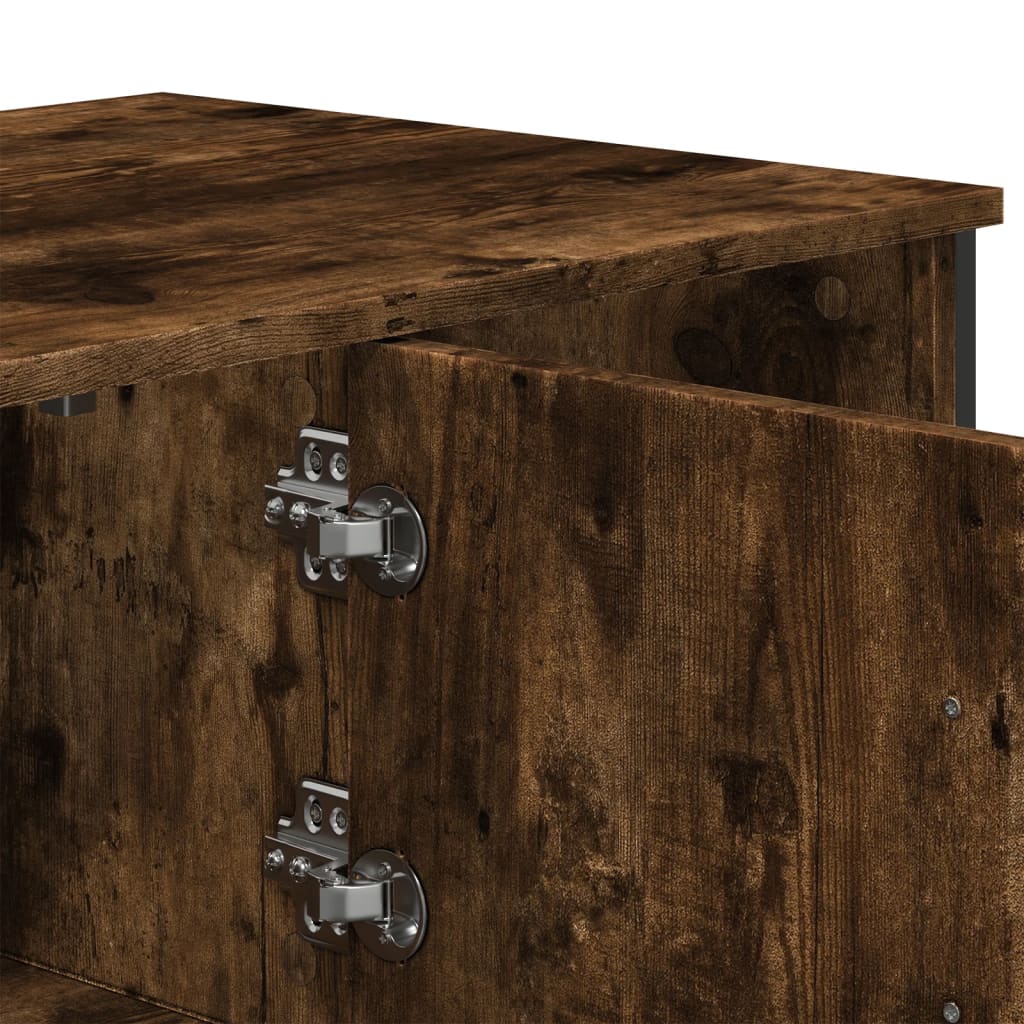 sofabord 100x51x40 cm konstrueret træ røget egetræsfarve