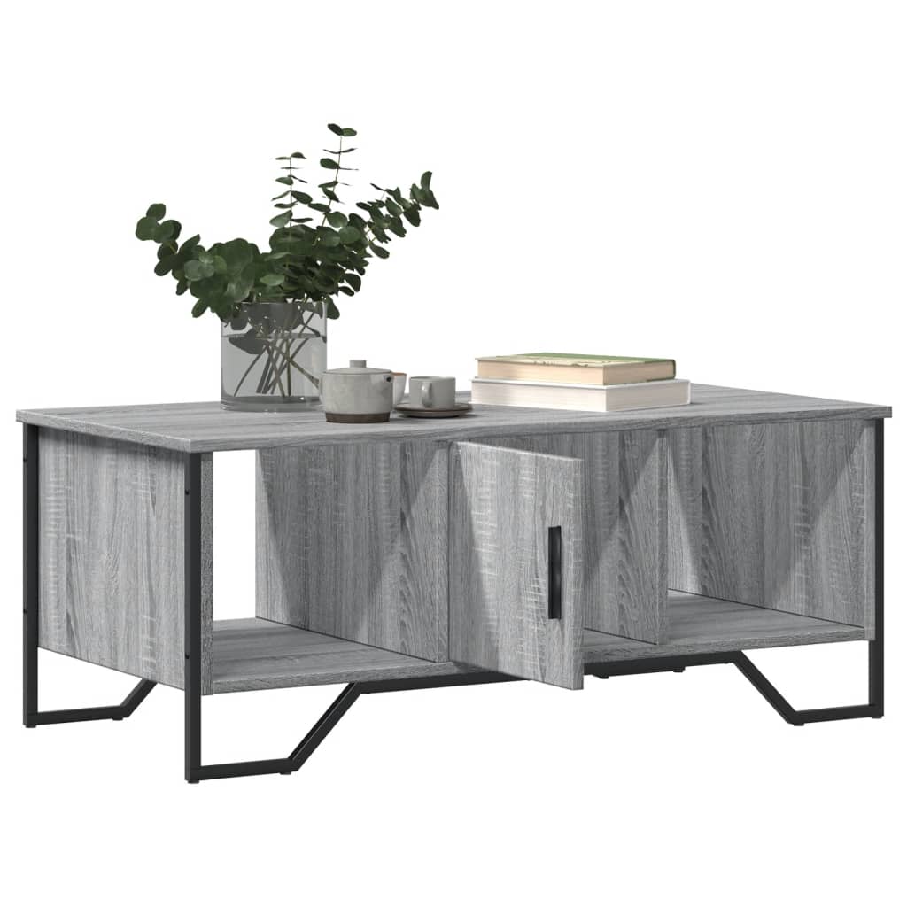 sofabord 100x51x40 cm konstrueret træ grå sonoma-eg