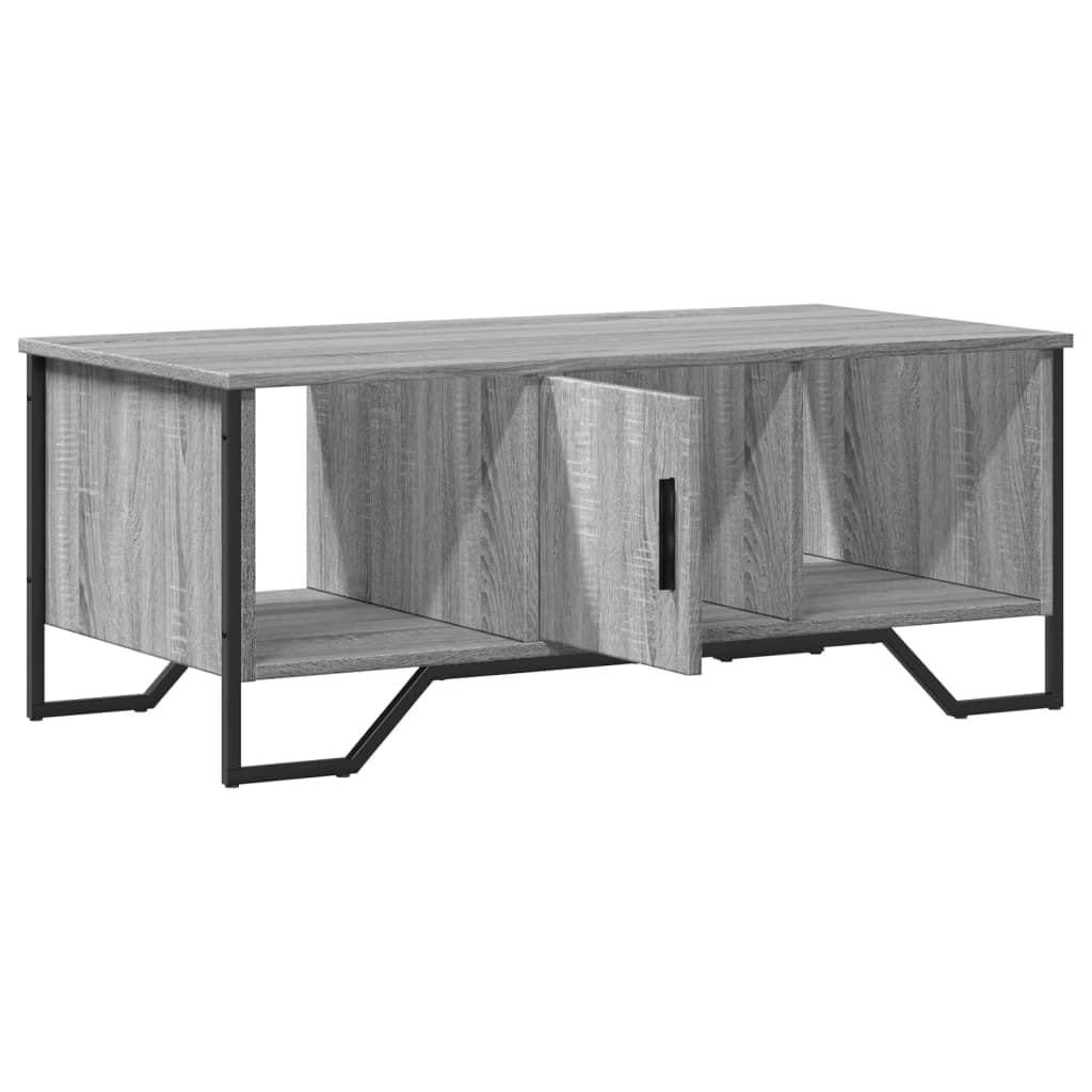 sofabord 100x51x40 cm konstrueret træ grå sonoma-eg
