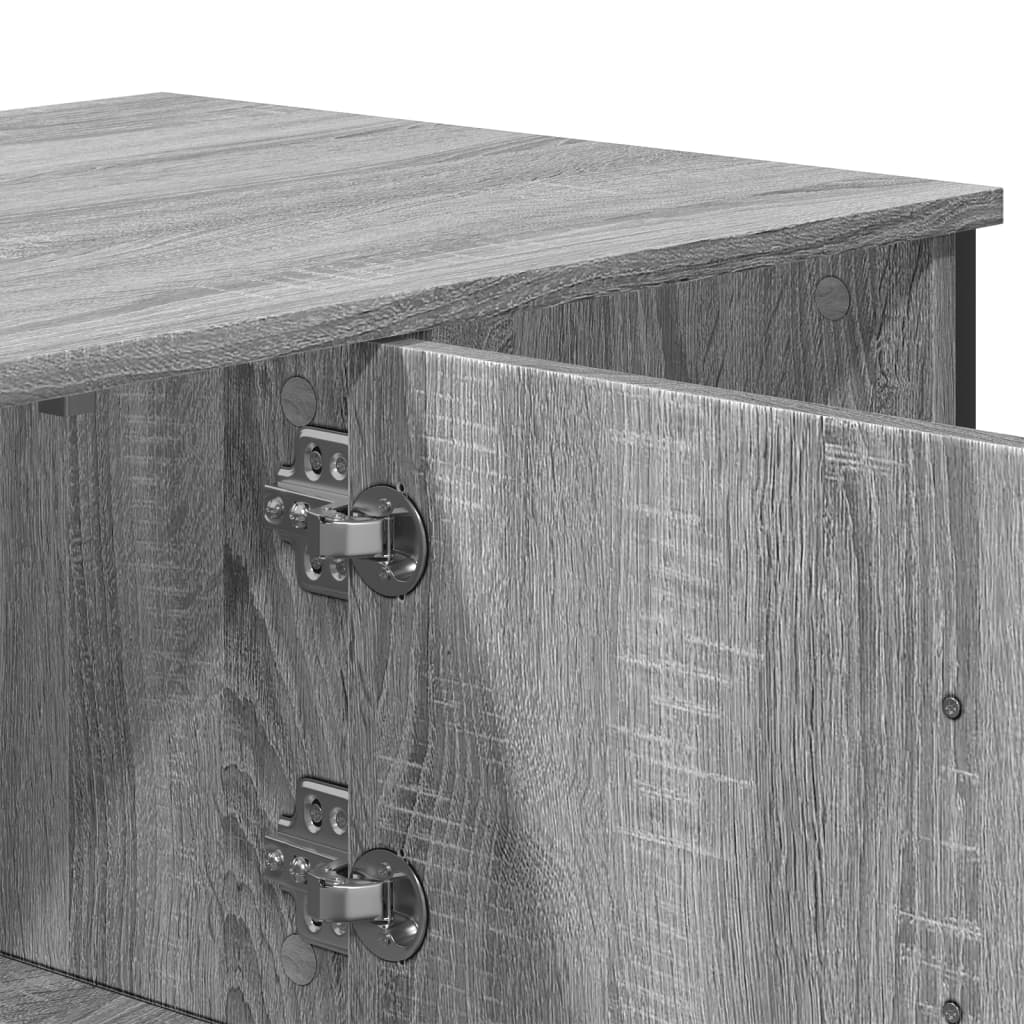 sofabord 100x51x40 cm konstrueret træ grå sonoma-eg
