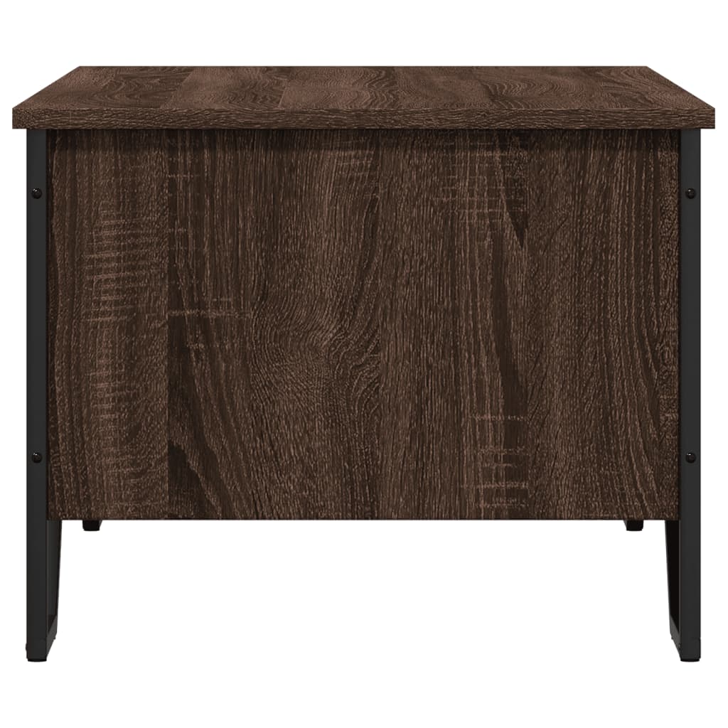 sofabord 100x51x40 cm konstrueret træ brun egetræsfarve
