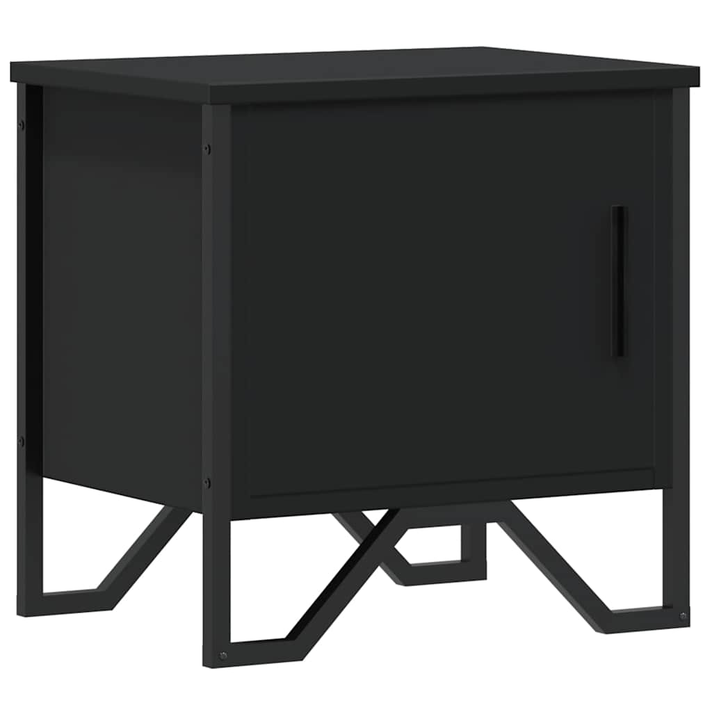 sengebord 40x30x40 cm konstrueret træ sort