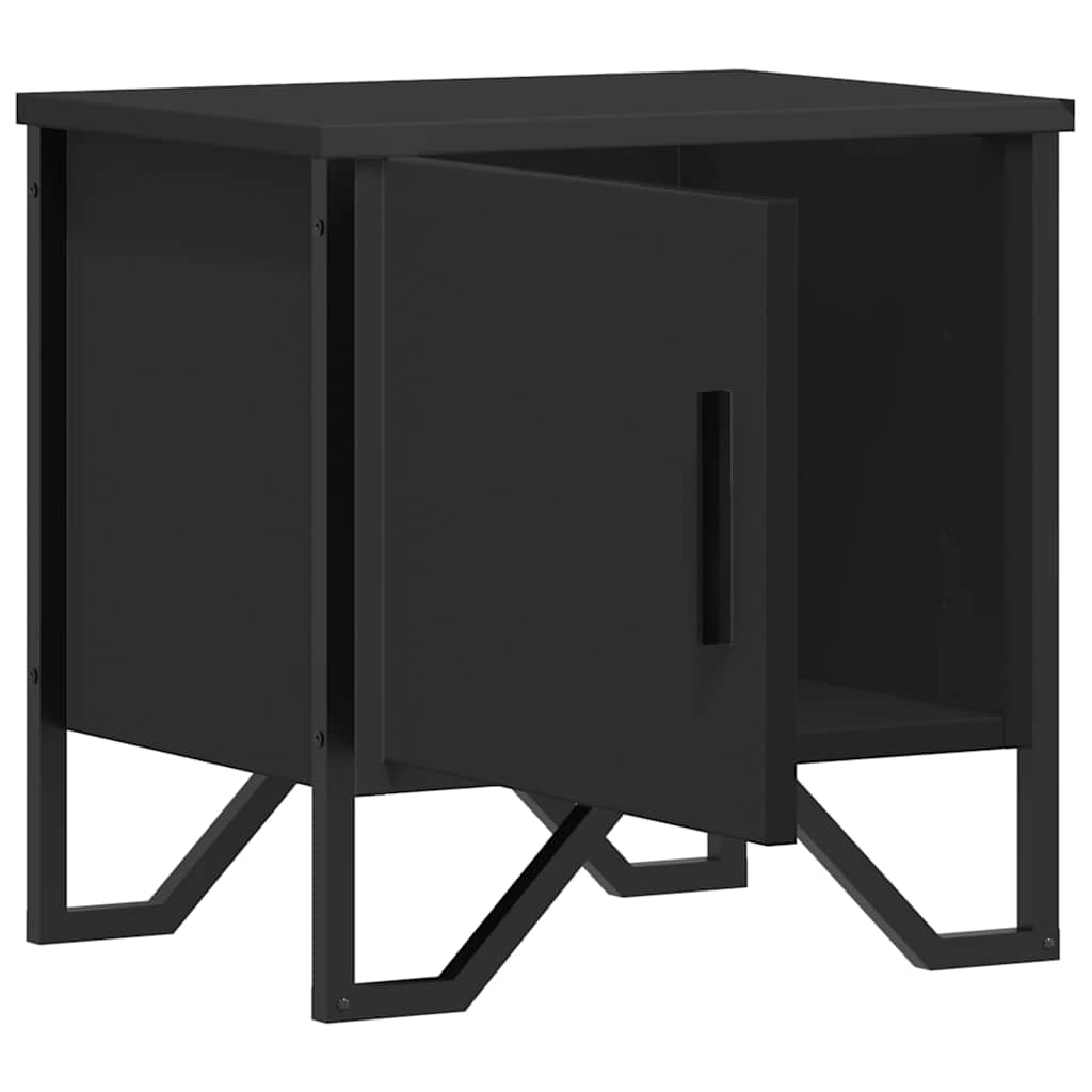 sengebord 40x30x40 cm konstrueret træ sort