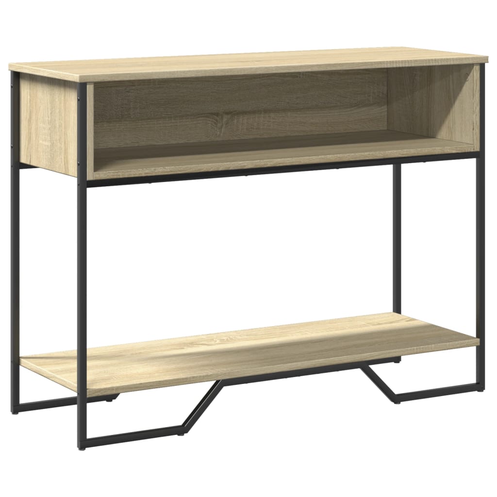 konsolbord 100x35x74,5 cm konstrueret træ sonoma-eg