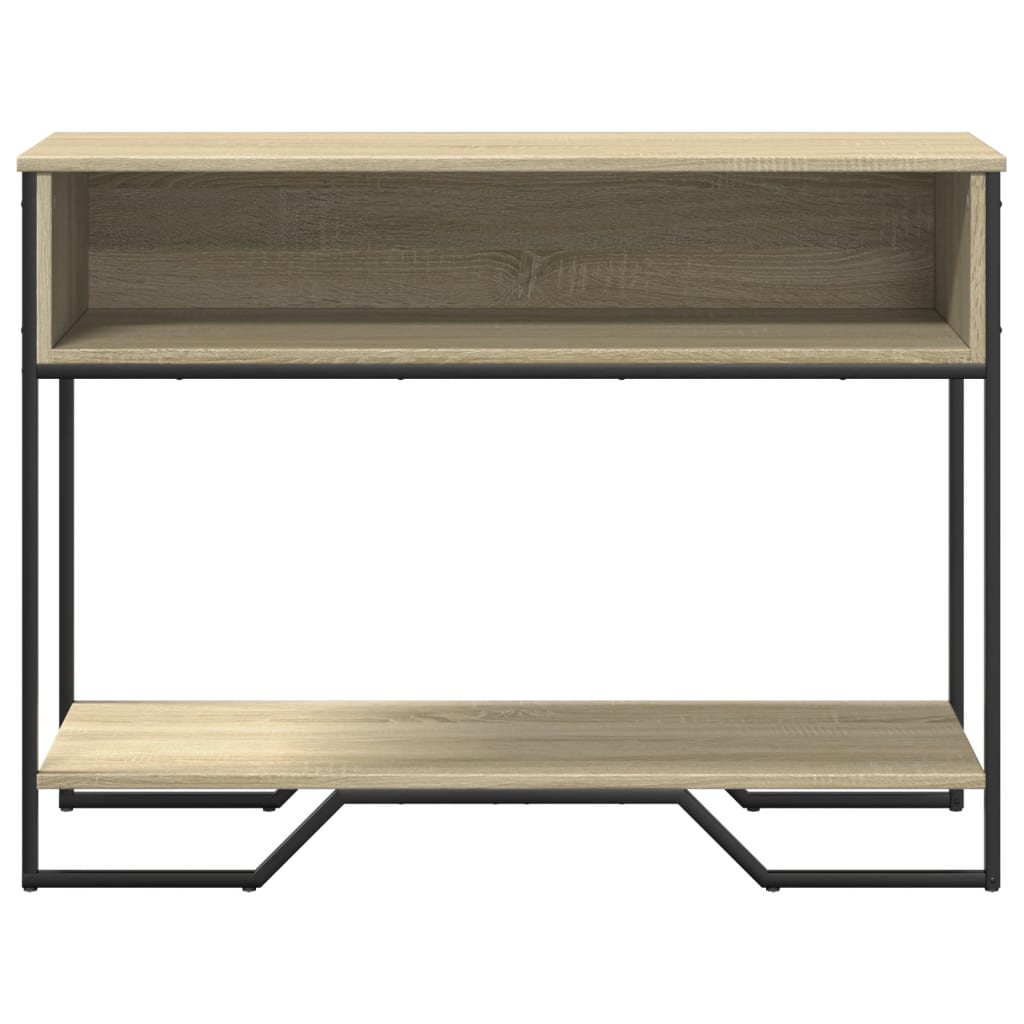 konsolbord 100x35x74,5 cm konstrueret træ sonoma-eg