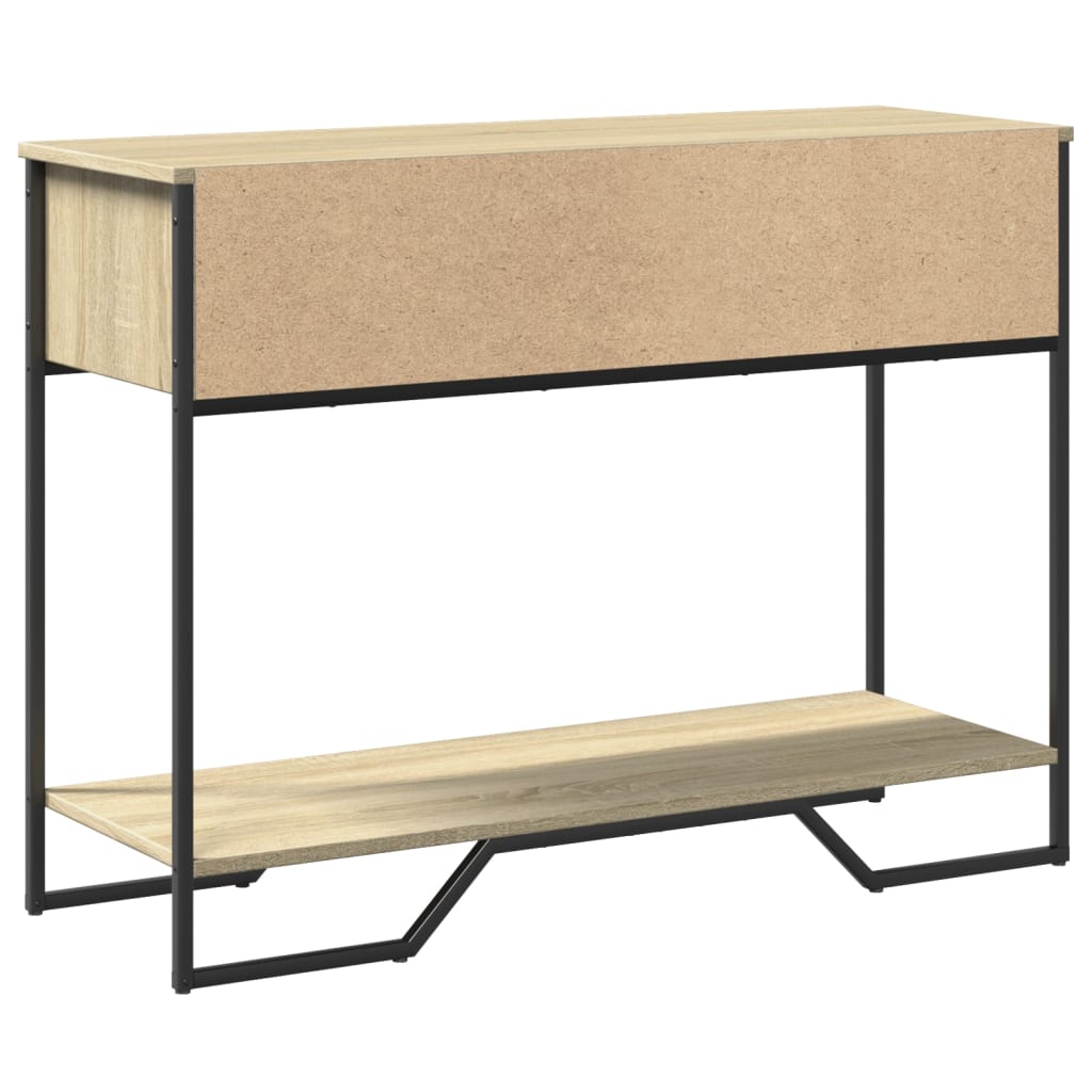 konsolbord 100x35x74,5 cm konstrueret træ sonoma-eg