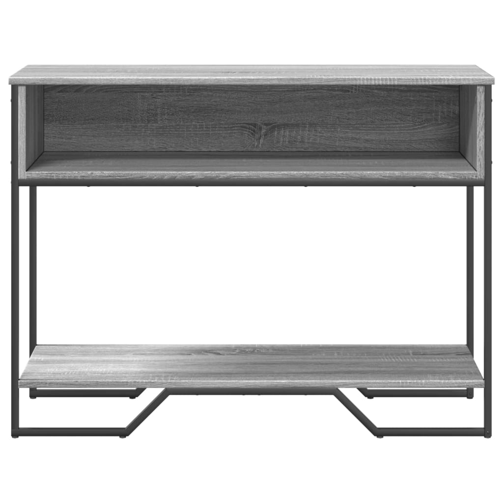 konsolbord 100x35x74,5 cm konstrueret træ grå sonoma-eg