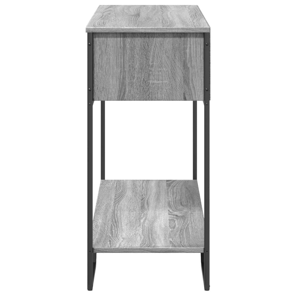konsolbord 100x35x74,5 cm konstrueret træ grå sonoma-eg