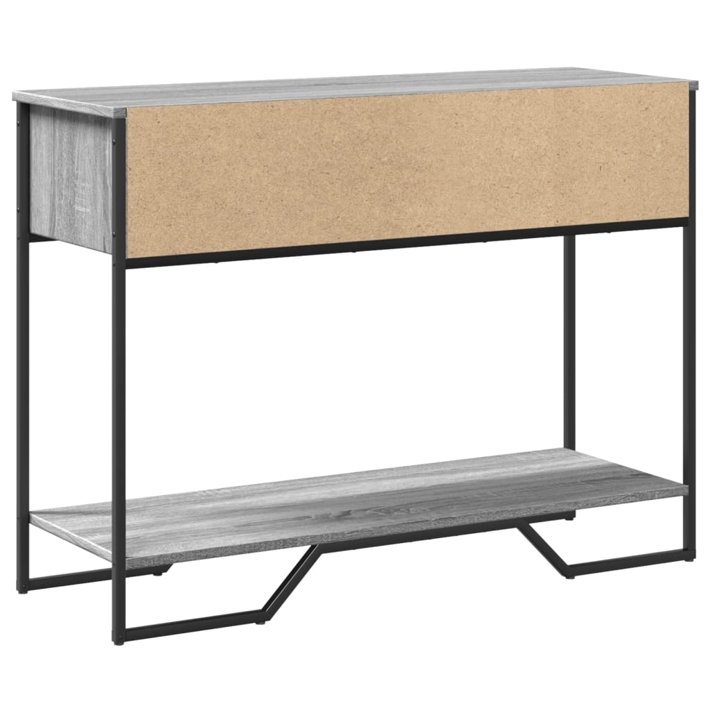 konsolbord 100x35x74,5 cm konstrueret træ grå sonoma-eg