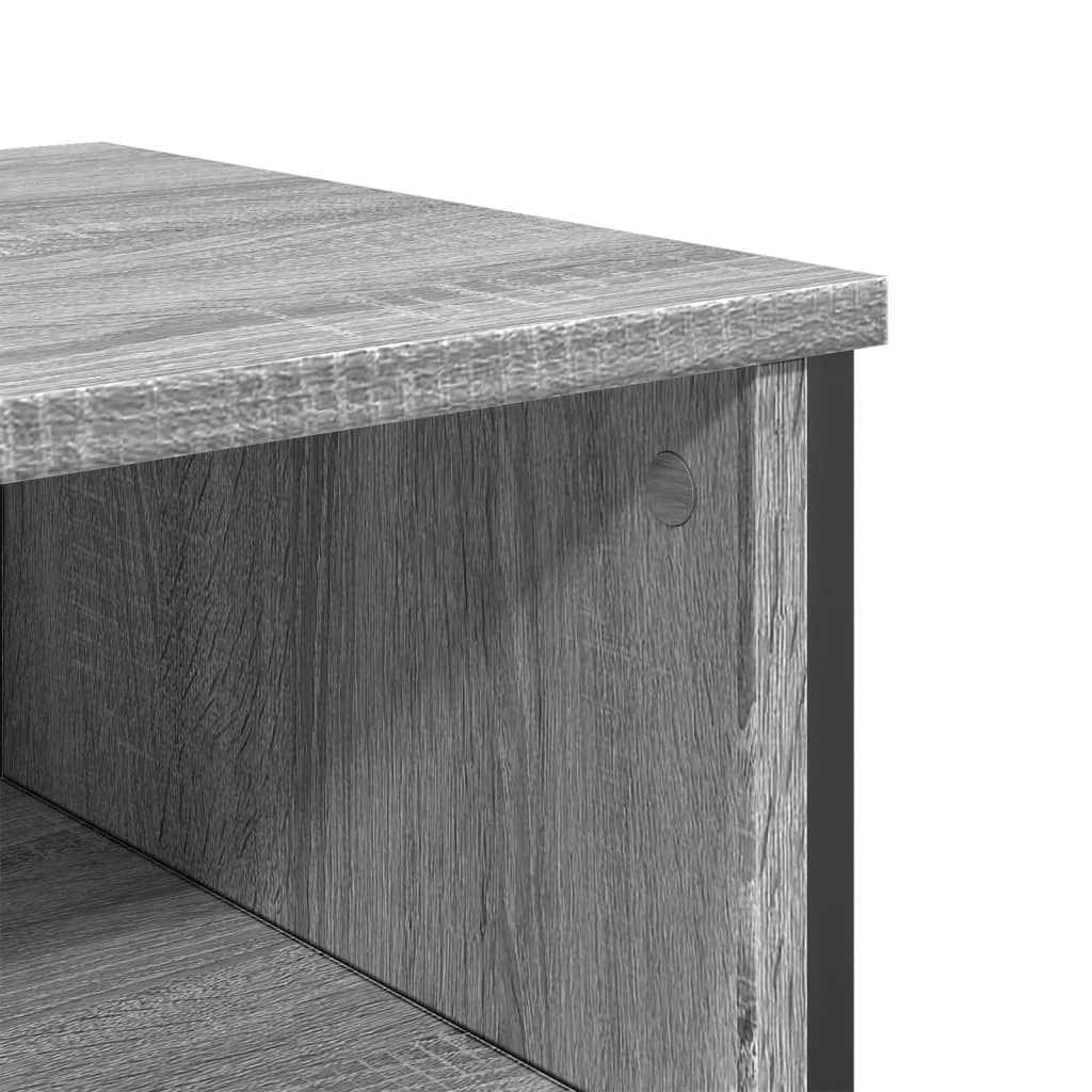 konsolbord 100x35x74,5 cm konstrueret træ grå sonoma-eg