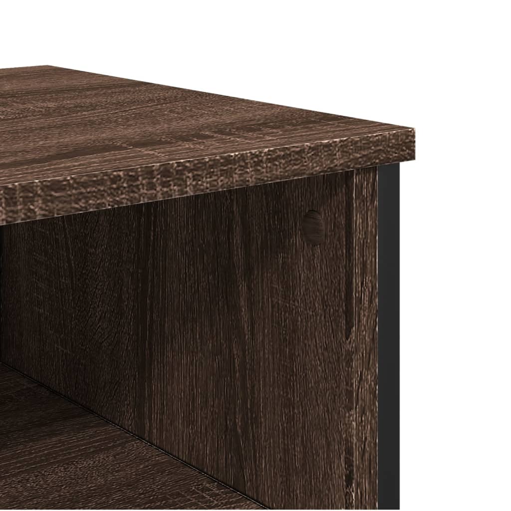 konsolbord 100x35x74,5 cm konstrueret træ brun egetræsfarve