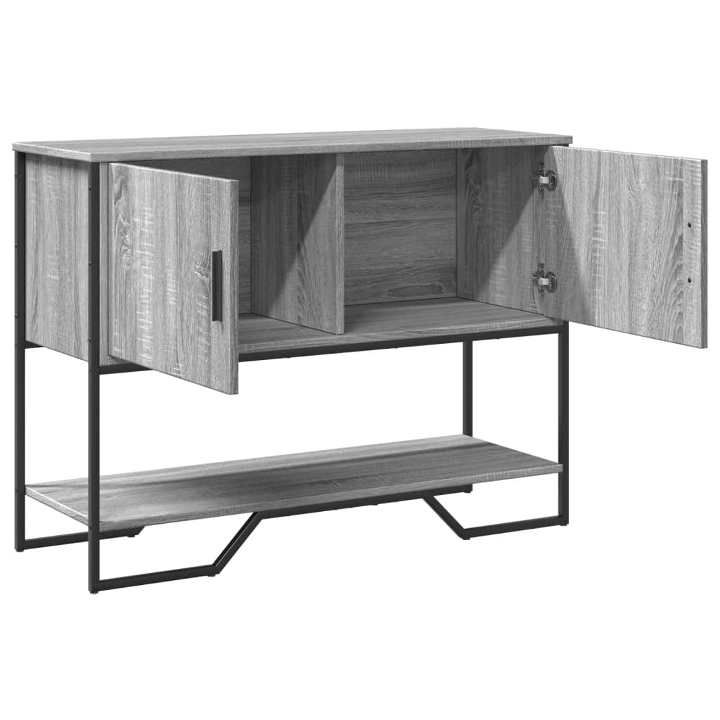 konsolbord 100x35x74,5 cm konstrueret træ grå sonoma-eg