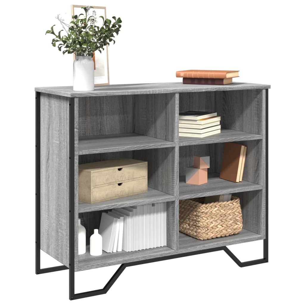 skænk 91x35,5x74,5 cm konstrueret træ grå sonoma-eg