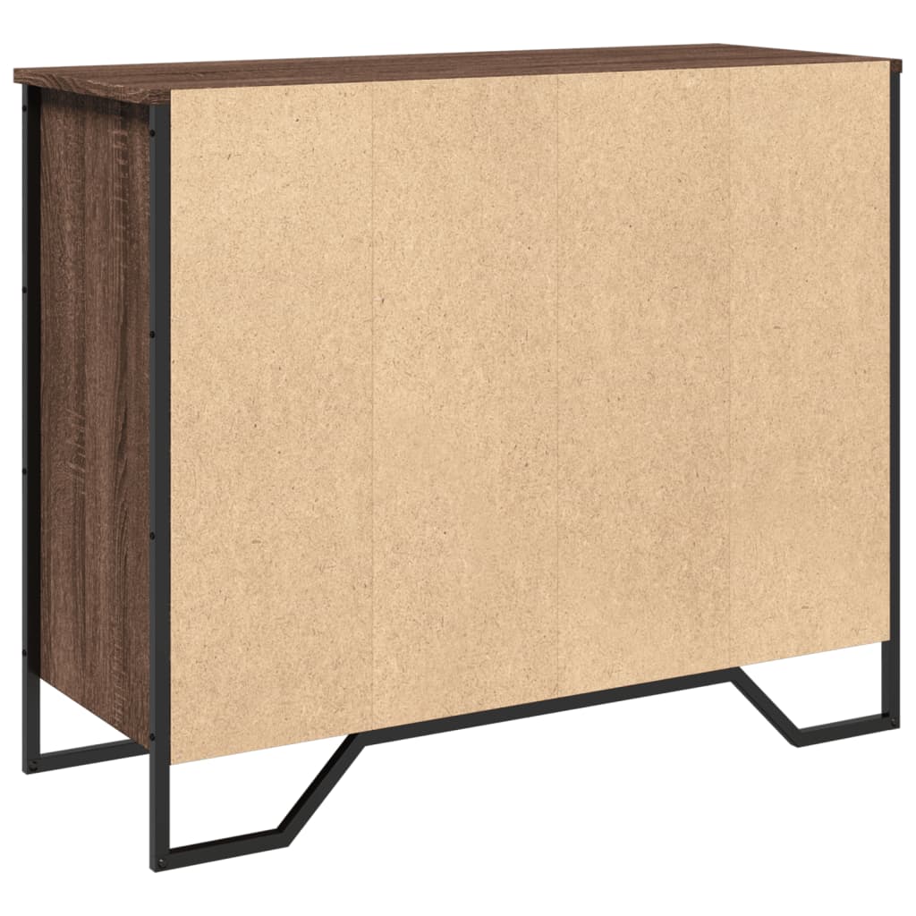 skænk 91x35,5x74,5 cm konstrueret træ brun egetræsfarve