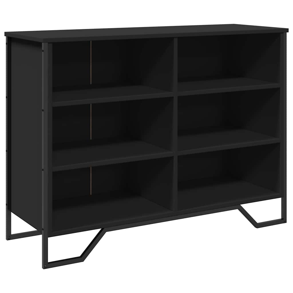 skab 101x35,5x74,5 cm konstrueret træ sort