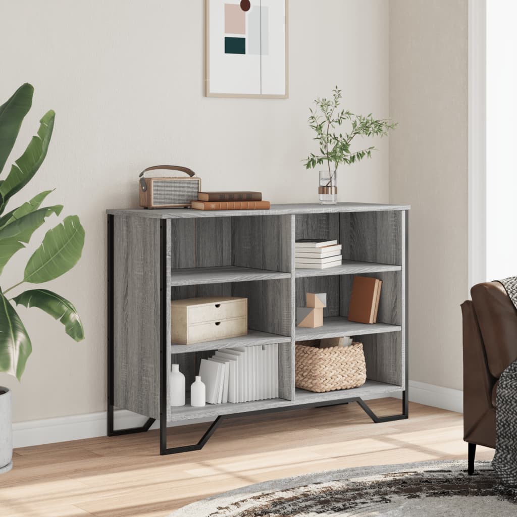 skænk 101x35,5x74,5 cm konstrueret træ grå sonoma-eg