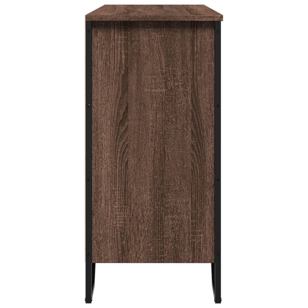 skænk 101x35,5x74,5 cm konstrueret træ brun egetræsfarve