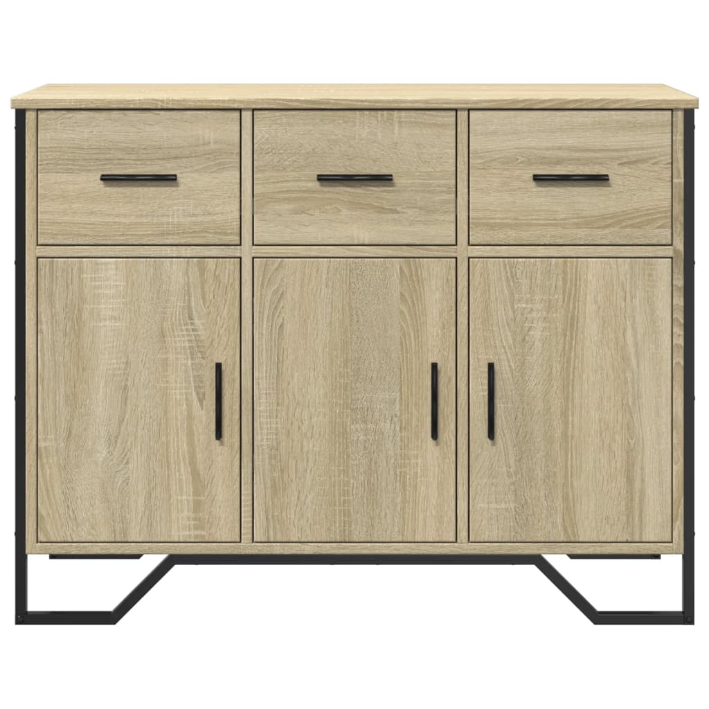 skænk 97x32,5x74,5 cm konstrueret træ sonoma-eg