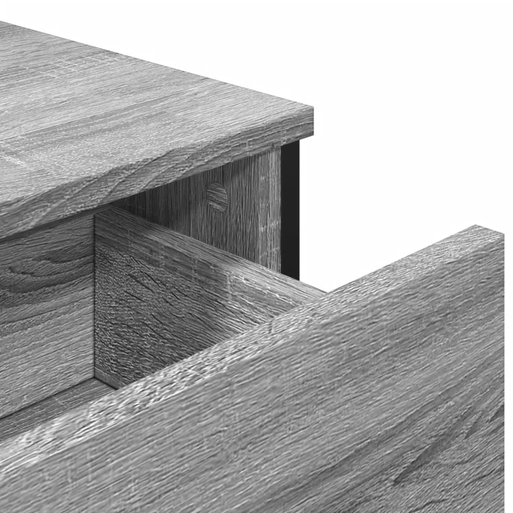 skænk 97x32,5x74,5 cm konstrueret træ grå sonoma-eg