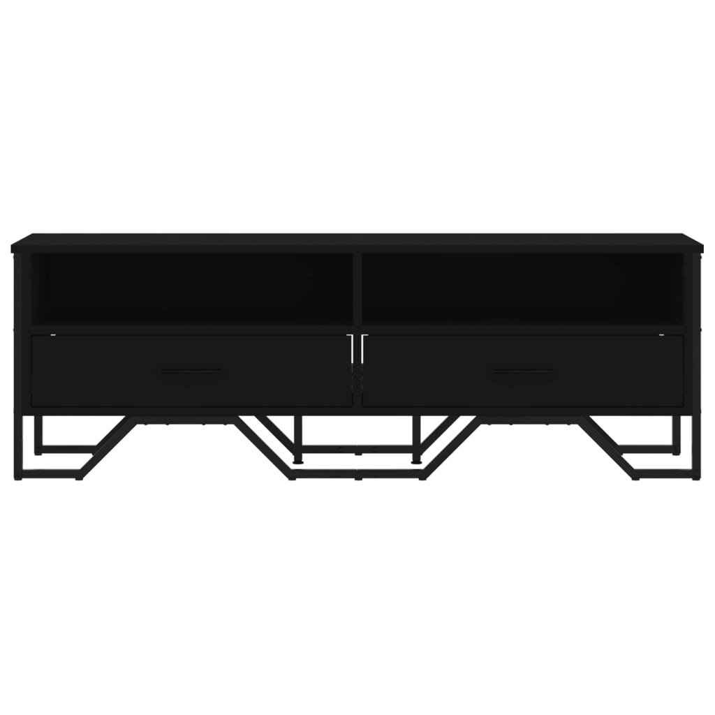 tv-bord 122x34x41 cm konstrueret træ sort