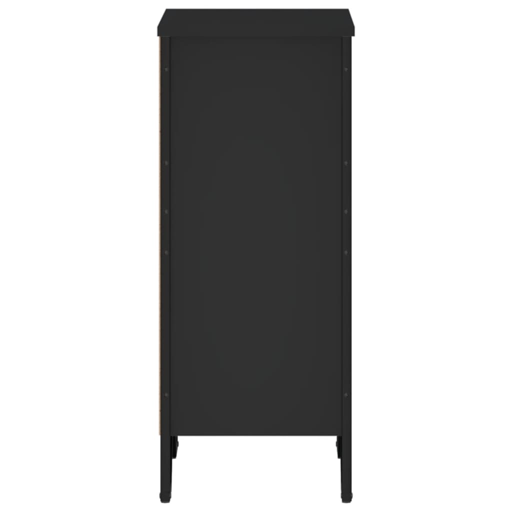 bogreol 50x31x74,5 cm konstrueret træ sort