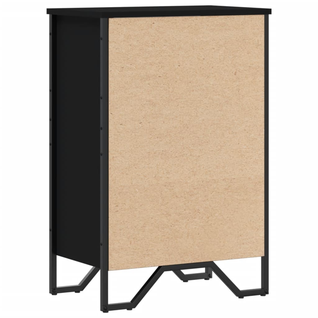 bogreol 50x31x74,5 cm konstrueret træ sort