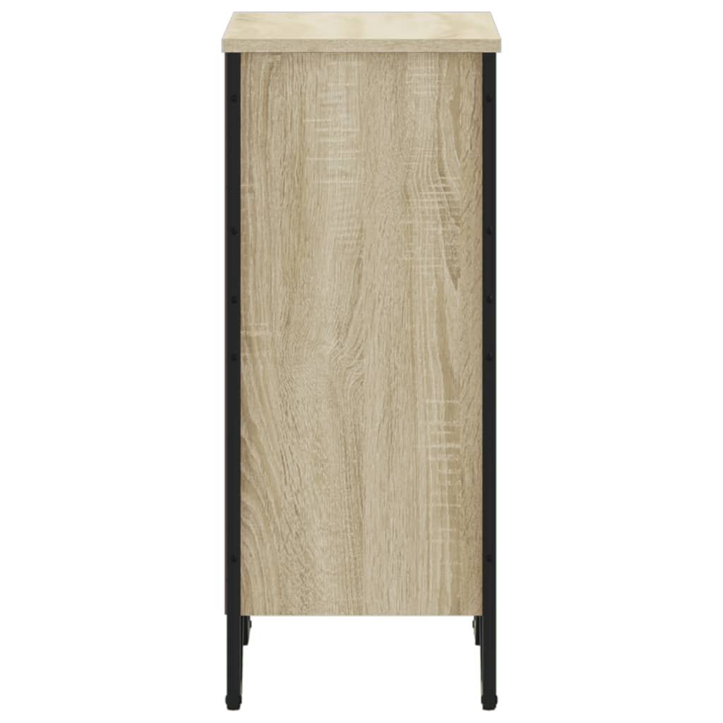 bogreol 50x31x74,5 cm konstrueret træ sonoma-eg