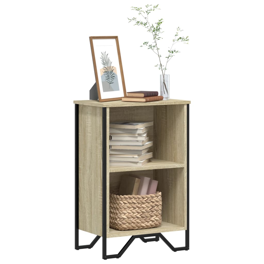 bogreol 50x31x74,5 cm konstrueret træ sonoma-eg