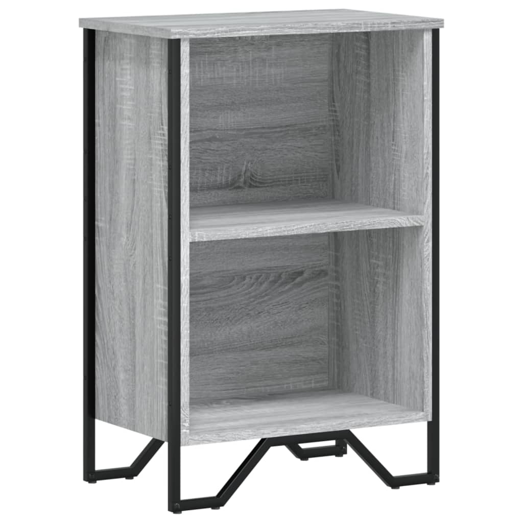 bogreol 50x31x74,5 cm konstrueret træ grå sonoma-eg