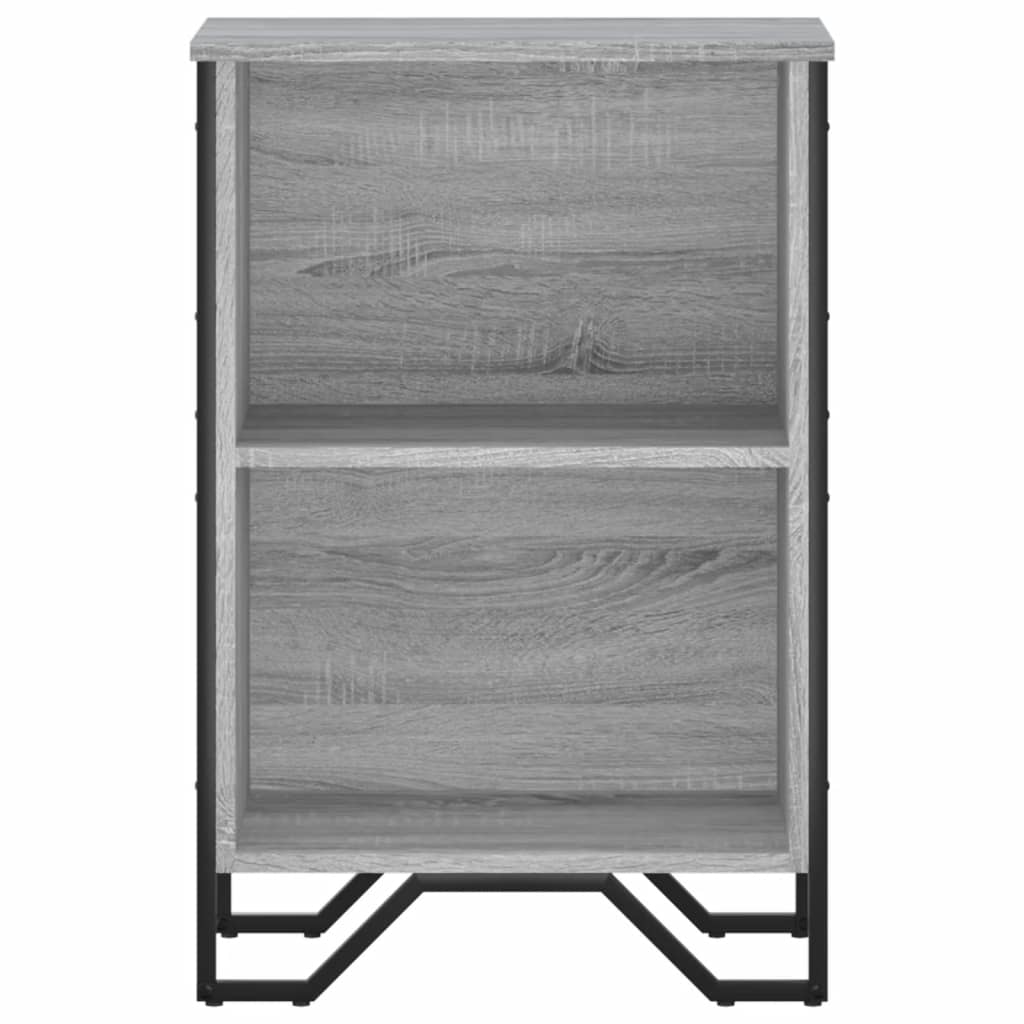 bogreol 50x31x74,5 cm konstrueret træ grå sonoma-eg