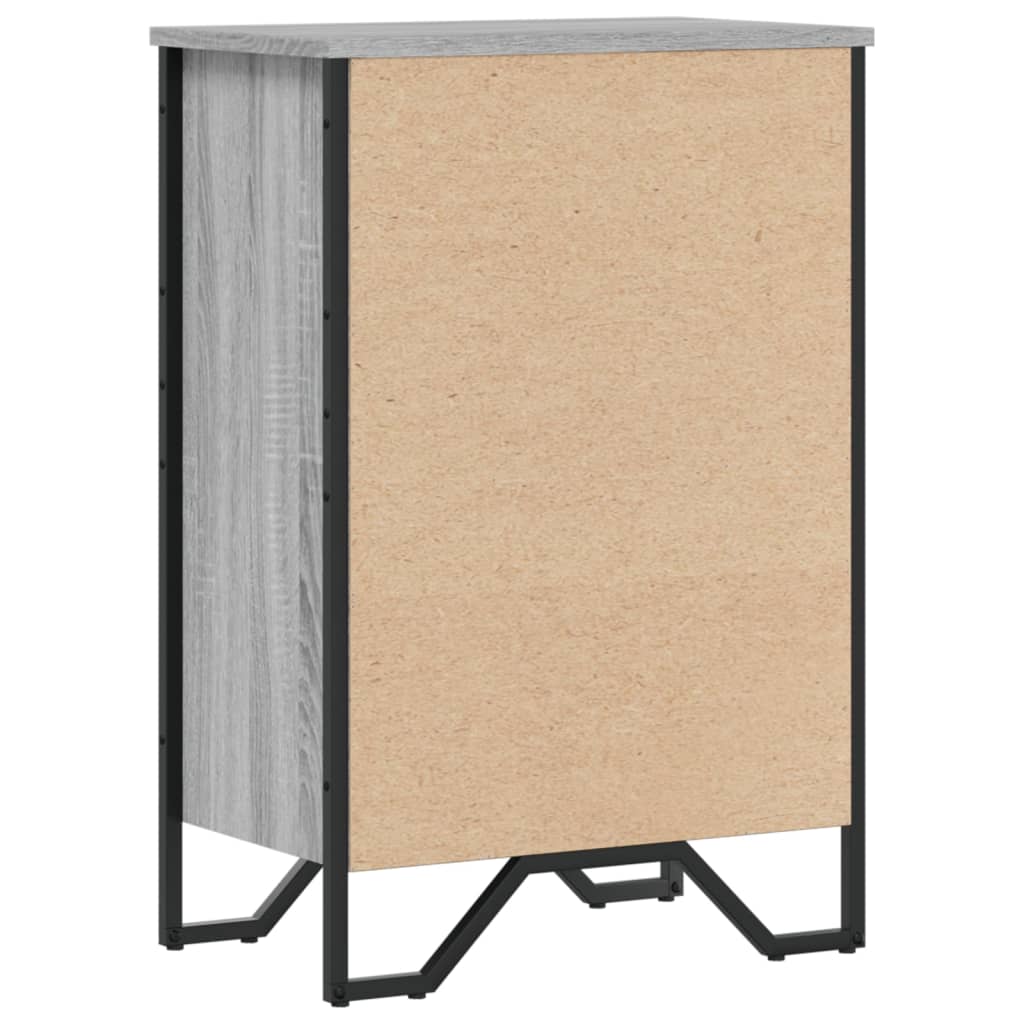 bogreol 50x31x74,5 cm konstrueret træ grå sonoma-eg
